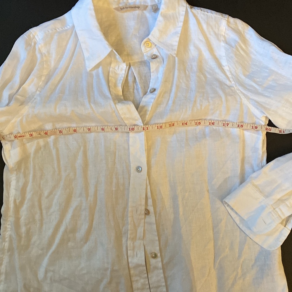 Soft Surroundings 100% Linen Button Down - image 2